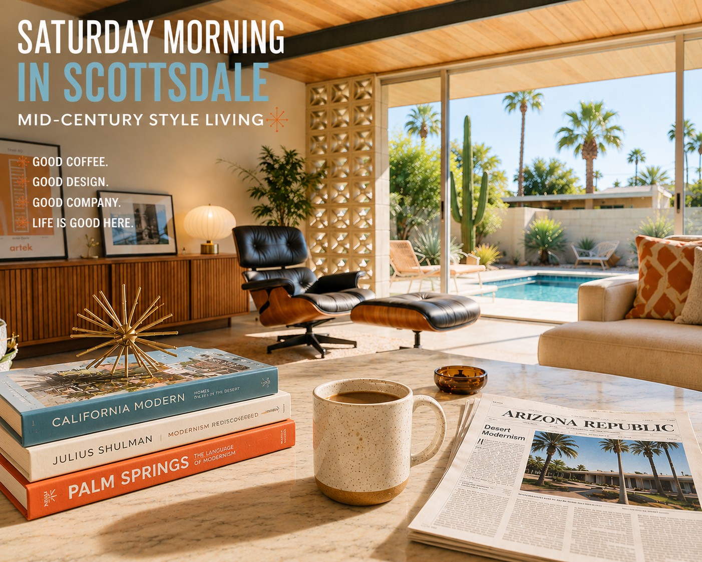 Design isn't something you visit.

It's something you live.

To me, a good Saturday morning starts with coffee, architec